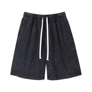 Nouveaux shorts pour hommes à effet délavé, de haute qualité, avec logo personnalisé, streetwear d'été |   Shorts de sport respirants pour l'entraînement en vente - Product Image 5