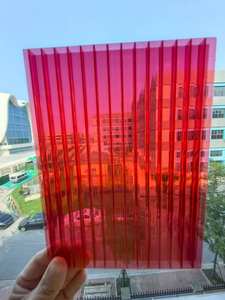 <span class=keywords><strong>Plaque</strong></span> <span class=keywords><strong>alvéolaire</strong></span> en <span class=keywords><strong>polycarbonate</strong></span> transparente, <span class=keywords><strong>ondulée</strong></span>, à double paroi, anti-UV, pour toiture et serre - Product Image 5