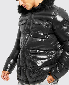 Chaqueta acolchada para hombre, precio al por mayor, chaqueta de invierno personalizada, abrigo brillante con diseño de araña, chaqueta acolchada unisex - Product Image 5