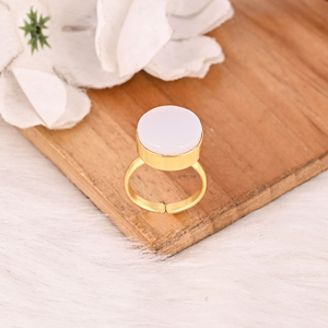 Natural White Onyx Gemstone Stylish <b>Ring</b> Handmade Jewelry for Women - Product Image 3