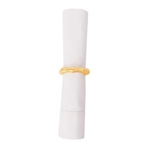 Elegantes Anillos de Servilleta de Bambú con Acabado Dorado para Decoración de Mesa de Comedor Tropical, Porta Servilletas Minimalista de Tallo de Bambú con Acabado Dorado - Product Image 3