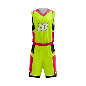 Neon Green Red Black Sleeveless Jersey Shorts Sublimation Transfer Print Quick Dry 100% Polyester Unisex Adult <b>Athletic</b> Custom - Product Image 1