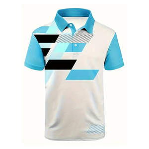 Camisas Polo para Hombre con Bloques de Color, Camisas con Sublimación en las Mangas, Ropa Casual Nueva, Ropa de Verano, Camisa Polo Elegante para Hombre - Product Image 4