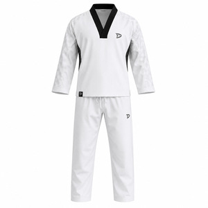 Men's <b>White</b> Judo Uniform 100% Cotton 240g Regular Fit Durable Breathable Quick Dry Lightweight Martial Arts Wear Adults Dravelle - Product Image 1
