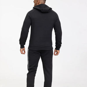 Ensemble de survêtement pour homme à capuche et fermeture éclair intégrale, en coton doux, deux pièces, hiver, décontracté, streetwear, respirant - Product Image 4