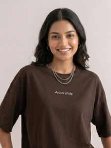 T-shirt pour femme à coupe décontractée, en coton doux et respirant, à manches courtes, style streetwear, décontracté, confortable, mode quotidienne, haut ample - Product Image 2