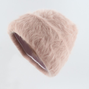Gorro de Punto de Felpa con Logotipo Personalizado, Impresión Digital a Mano con Pelo de Conejo, Cálido para Invierno, de Viaje, Unisex - Product Image 2