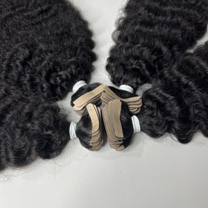 Cheveux populaires Bande bouclée birmane dans les extensions de cheveux Cuticule aligné sans perte 100% cheveux humains - Product Image 4