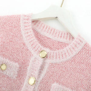Pulls en maille pour femmes, OEM, haute qualité, décontractés, chauds pour l'hiver, en polyester/coton, séchage rapide, anti-boulochage, couleur unie, personnalisables, tendance - Product Image 4