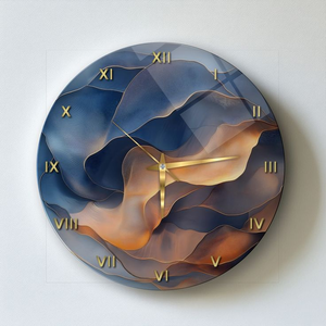 High quality Best Artisans Handmade Resin <b>Wall</b> <b>Clock</b> With Monstera Leaf <b>Design</b> Round Analog Quartz <b>Clock</b> For Living Room Decor - Product Image 2