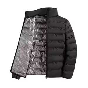 Meilleur prix – Doudoune matelassée pour homme, coupe-vent, respirante, à capuche, color block, col montant, fermeture éclair frontale, décontractée et épaisse - Product Image 1