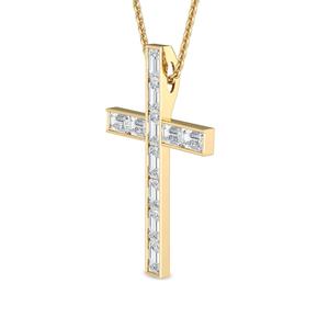 Pendentif opulent en or blanc 18 carats avec émeraude de 0,54 carat et diamant de laboratoire, bijou raffiné pour femme, charme moderne - Product Image 2