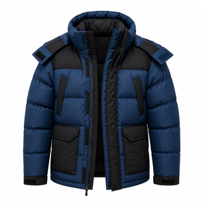 Blouson matelassé pour homme, Blouson matelassé ton sur ton pour homme, Blouson matelassé vintage streetwear pour homme pour vêtements de marque privée - Product Image 1