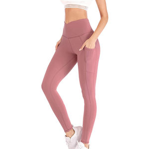 Pantalons de yoga taille haute moulants, service OEM, leggings de fitness, livraison directe d'usine, meilleurs ensembles de vêtements de sport en gros en promotion - Product Image 1