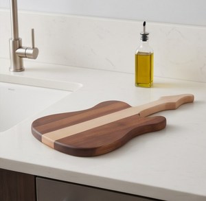 Tabla de Cortar de Madera con Forma de Guitarra, Tabla de Cortar de Madera Natural, Superficie Multifuncional para Preparación de Alimentos en la Cocina - Product Image 2