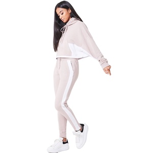 Ensemble de 2 pièces pour femme, 2020, haut court, sweat-shirt à capuche, vêtements de sport en Velours - Product Image 5