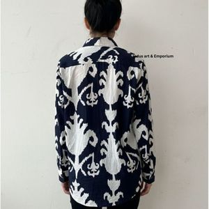 Camisa con estampado de bloques a mano Camisas elegantes para mujer Camisa de tela de algodón suave con estampado de bloques a mano India a la venta al mejor precio - Product Image 2