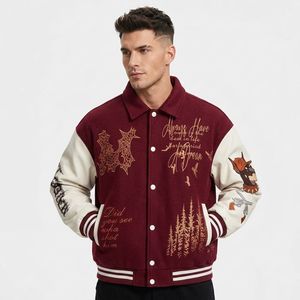 Nouvelle veste en toile unisexe décontractée style baseball, col en V respirant, mode américaine industrielle robuste pour l'automne - Product Image 2