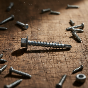 Vis autoperceuses PDC Modèle 14 à tête hexagonale, entraînement hexagonal, pointe TEK, classe 4.8 6.8, filetage grossier, acier au carbone zingué, en pouces - Product Image 1