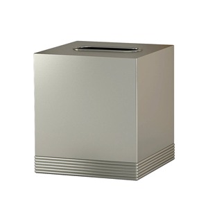 Modern Metal Tissue Box <b>Cover</b> Square Design Silver Finish Free Standing Decorative Home Accessory - Product Image 3