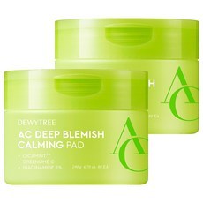 Dewtree 190g AC Deep Trace Soothing Blemish Pads 80 pièces par paquet, 2 paquets au total pour peaux grasses, à l'acide salicylique, pour le visage - Product Image 1