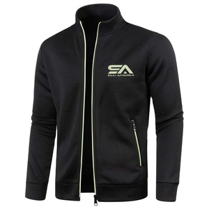 Sweat à capuche zippé intégral pour homme, coupe ajustée, décontracté, hiver, col montant, en polaire respirante polyester/coton, qualité supérieure - Product Image 5