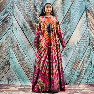 2025 nouveau Sexy Kimono Robe longue Kimono Robe été unisexe Kimono grandes femmes vacances vacances Look cravate teinture Kimono - Product Image 3