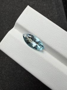 Piedra Preciosa de Aguamarina Natural, Genuina, Color Santa María, Corte Marquise, 2.55ct, para Joyería, Anillo, Colgante, Coleccionista - Product Image 3