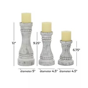 Support à bougie en bois artisanal, style rustique minimaliste, décoration d'intérieur, centre de table de mariage, porte-bougie moderne - Product Image 2