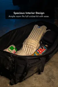 Hot Selling ZAP Blaze Team <b>Kit</b> Bag for Cricket Players – Durable <b>Rolling</b> <b>Kit</b> Bag with 4 Bat Slots, Helmet Space & Shoe Zone - Product Image 3