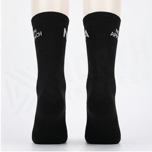 North Approach Crew <b>Socks</b> <b>Black</b> Letter Print Breathable Knitted for Adults Spring Casual Wear - Product Image 2