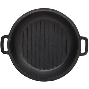 Pentola Olandese in Ghisa Pretrattata 3 in 1 da 5 Litri per Campeggio, con Fondo Scanalato e Coperchio, Utilizzabile Anche Come Padella - Product Image 5
