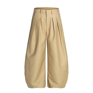 Pantalones Anchos Negros para Hombre, Cintura Alta, Algodón, Casuales, con Bolsillos Laterales, Antiarrugas, Estilo Otoñal - Product Image 6