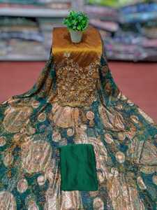 ชุดเดรสผ้าไหมแจ็คการ์ดลายเพสลีย์ประดับกลิตเตอร์สีทอง ดีไซน์โซมาเลียนฟรานซาวี ดีไซน์สวยหรูทันสมัย คุณภาพอันดับหนึ่ง ผลิตจากผ้าไหมแท้ 100% - Product Image 2