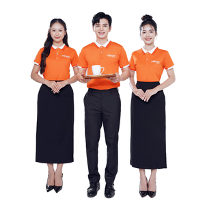 Uniforme Promocional para Personal: Conjunto de Camisa Polo y Delantal de Poliéster Tejido, Personalizable, para Personal de Cafetería, Restaurante y Panadería - Product Image 3