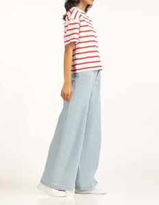 Nuevo Diseño, Camisetas de Manga Corta para Mujer, de la Mejor Calidad, Clásicas con Rayas Rojas, Transpirables y Cómodas, MOQ Bajo, Ropa Urbana para Generación Z - Product Image 6