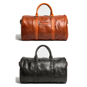 Wholesale Genuine Leather Duffle Bags Unisex 2026 Promotional Duffel Bag With Shoe Compartment Leather Duffel Bags - Product Image 2