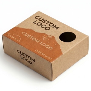 Custom Logo Kraft <b>Paper</b> Rigid Box Rectangle Shape Recyclable Hot Stamping Gift Craft Packaging - Product Image 5