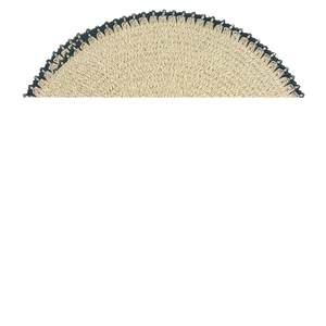 Ensemble de sets de table ronds de style classique en beige pour la décoration de la maison, en papier de raphia naturel tissé à la main - Product Image 2
