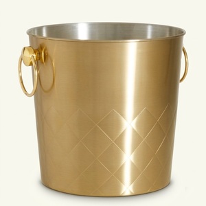 Cubo de hielo de acero inoxidable de lujo premium con tapa y asas, cubo de hielo con doble pared aislante para el hogar, bar y fiestas de cócteles. - Product Image 3
