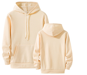Products New Arrivals <b>Men</b> Autumn Winter Hooded Hoodie Street <b>Long</b> <b>Sleeve</b> Loose Solid Color Casual <b>Tops</b> White Hoodies <b>Men</b> - Product Image 2