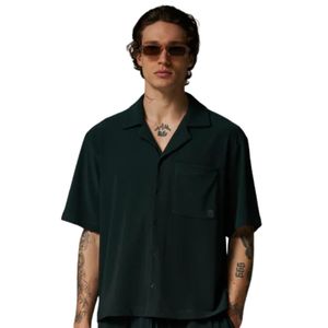 Chemise Homme Côtelée Boutonnée Manches Courtes Décontractée Légère Respirante Coupe Ample Été Fourniture OEM en Gros - Product Image 5