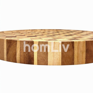 Planche à découper en bois de teck écologique de qualité supérieure, planche à découper durable, planche à découper ronde en bois personnalisée, halal - Product Image 3
