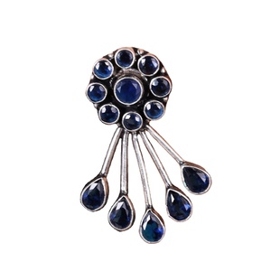 Pendientes colgantes de ónix con latón oxidado, corte de pera, diseño para parejas, estilo bohemio, para mujer, para fiesta, chapados en plata antigua, engaste de bisel, al por mayor - Product Image 4