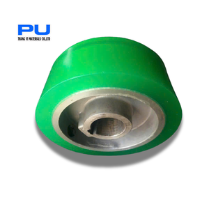 Polyuréthane résistant à l'usure de roue de chariot élévateur de nouvelle condition de haute qualité avec le noyau en acier et le matériel de fonte de roulement à billes - Product Image 4