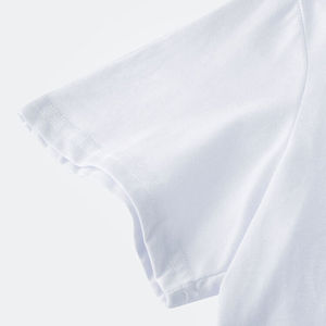 Camiseta Blanca Personalizada de Cuello Redondo, 100% Algodón, Corte Ajustado, Lisa, para Hombre, Verano, Casual - Product Image 3