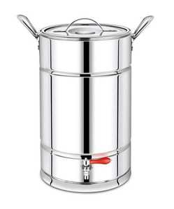 30L STAINLESS STEEL TEA URN <b>MIRROR</b> FINISH PREMIUM QUALITY HEAVY GAUGE <b>SHEET</b> HOT BEVERAGE DISPENSER INDUSTRIAL CATERING SERVER - Product Image 1