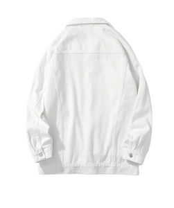 Men's Slim Fit Trendy Seasonal Denim Jacket Pure Edition Canvas Motorcycle Jacket Perforated Design Loose Oversized Casual <b>Top</b> - Product Image 3
