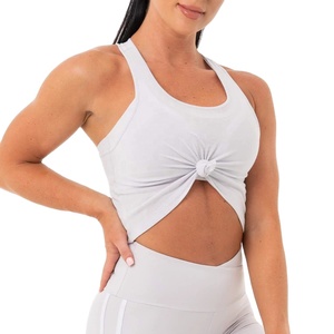 Active <b>Gym</b> Wear Custom Cotton Crop Top Women Workout Yoga <b>Vest</b> Tank Tops Wholesale 2026 - Product Image 3