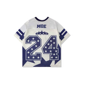 Camiseta de Fútbol Americano para Mujer, Transpirable, con Estampado de Estrellas, Logotipo Personalizado, OEM, al por Mayor, Estilo Deportivo Urbano, Accesorios Deportivos - Product Image 4